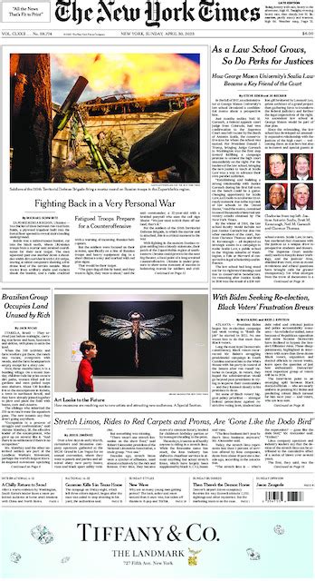 ny times front page yesterday.
